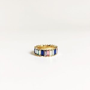 Blue Eternity Baguette Band Ring / Blue Ombré